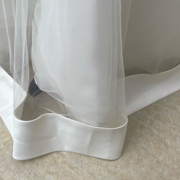 Bridal Originals Cream Wide Edging Sleeveless Beaded Wedding Dress - Picture 8 of 13